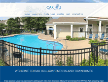 Tablet Screenshot of oakhill-apartments.com